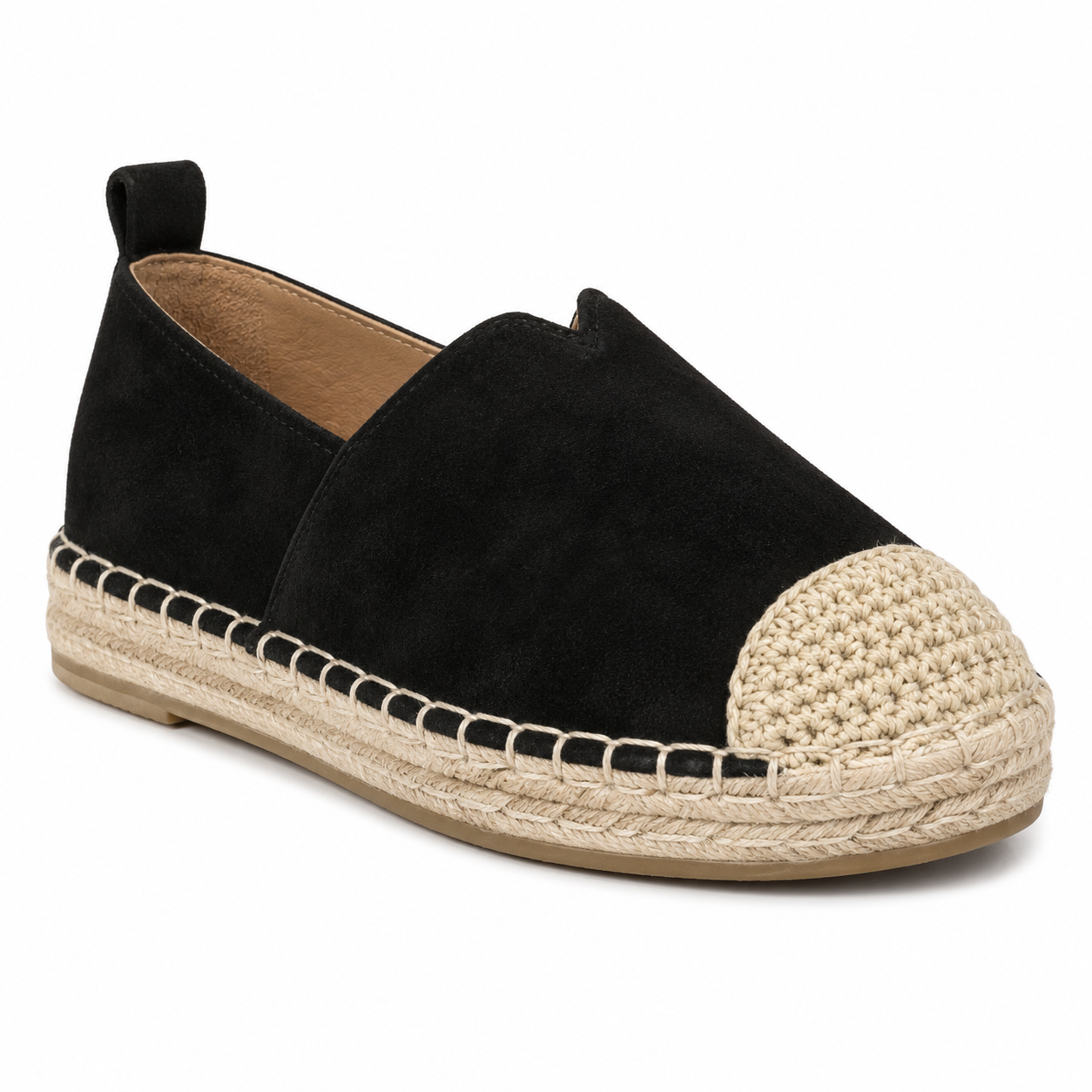 Alpargata Slip-On Ante Negra | N5576