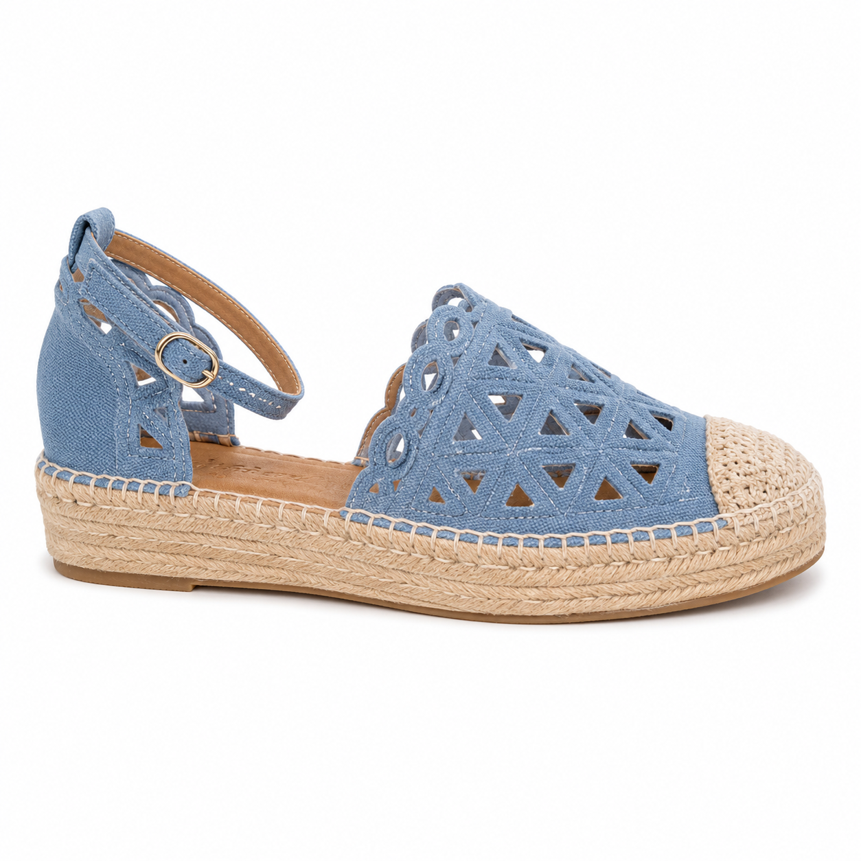 Alpargata Plataforma Calada Denim Azul | FZF23-67