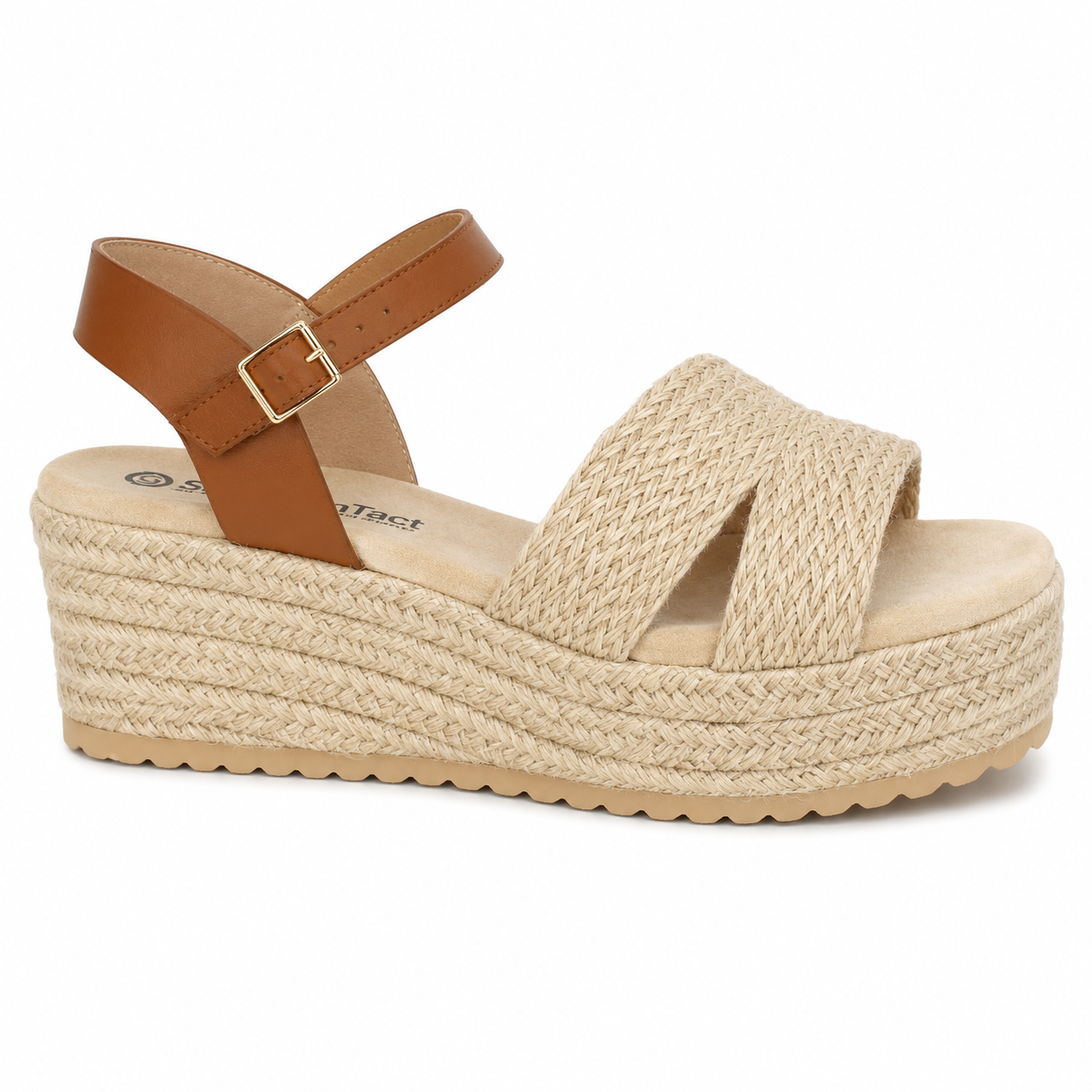 Sandalia Cuña Esparteña Beige FZF23-7