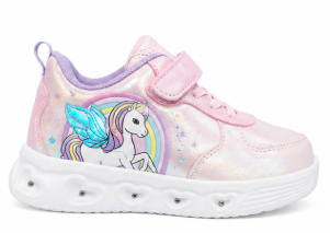 Zapatilla LED Unicornio Niña Rosa