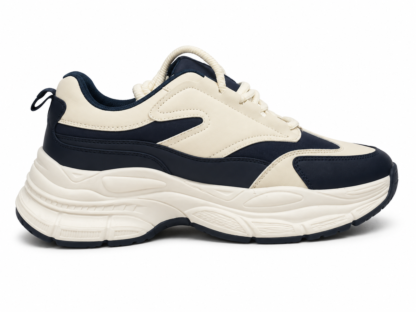Zapatilla Chunky Mujer Blanco y Navy | RF-5031-2 Navy