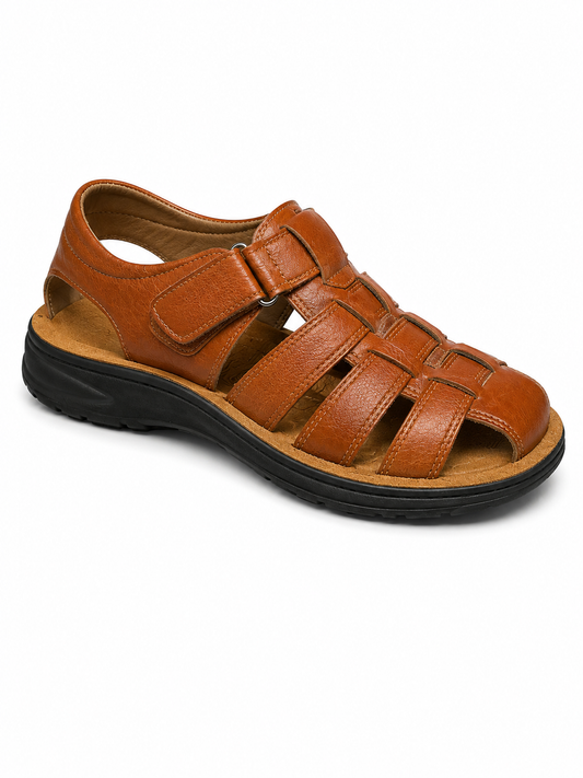 Sandalia Pescador Camel Velcro
