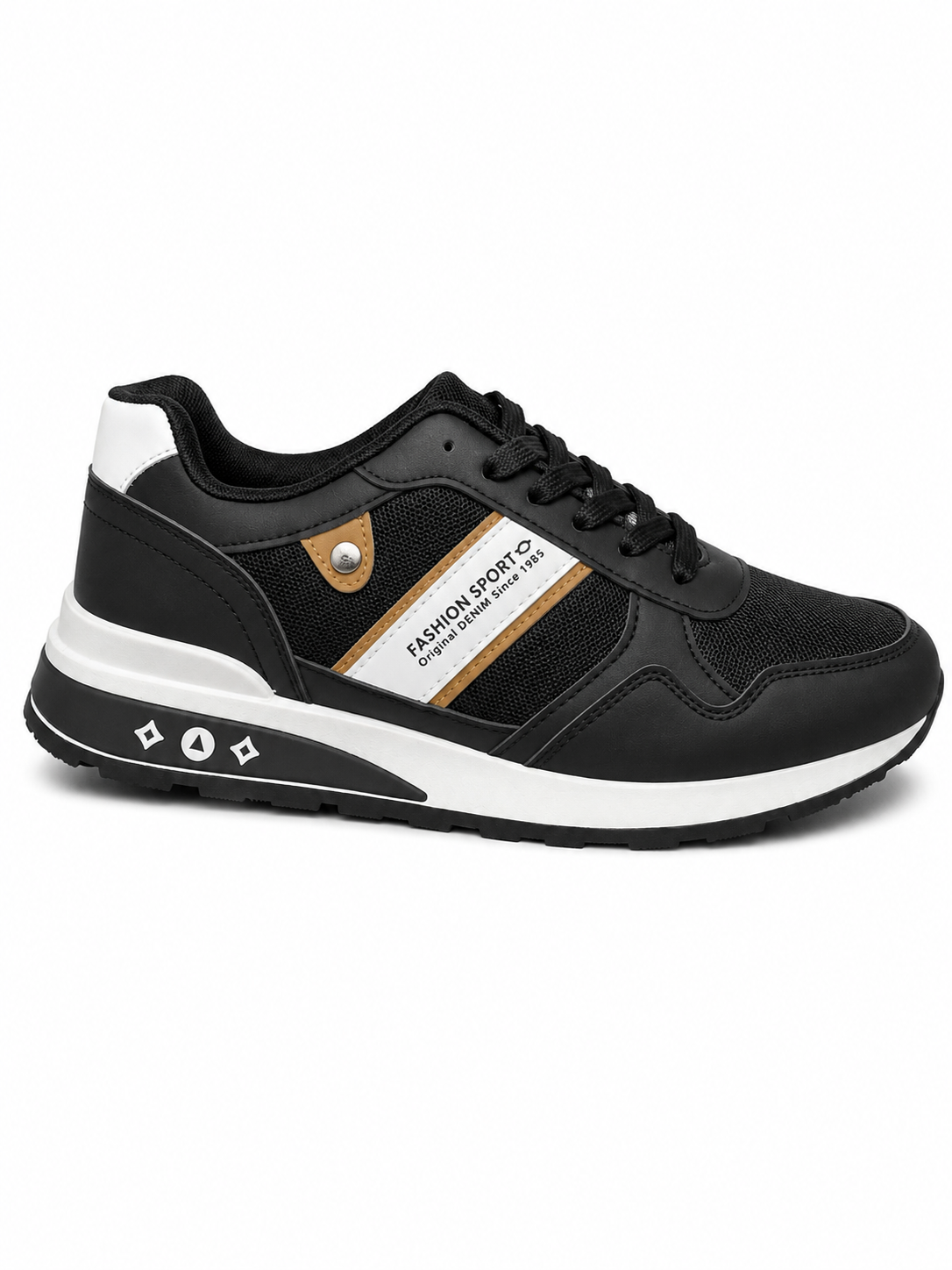 Zapatilla  Negra Fashion Sport Denim