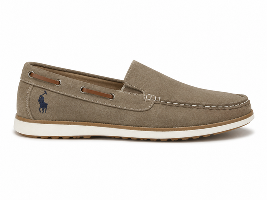 Mocasín Náutico Khaki Nubuck Polo Navy