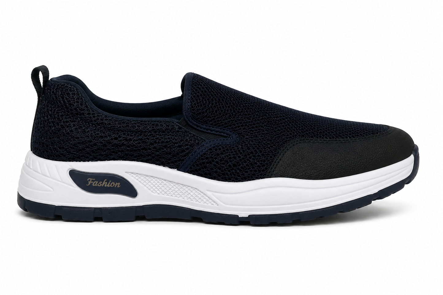 Zapatilla Slip-On Navy Malla Fashion