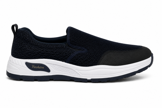 Zapatilla Slip-On Navy Malla Fashion