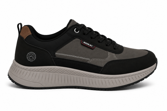 Zapatilla Bokai Negro Gris Suela Beige