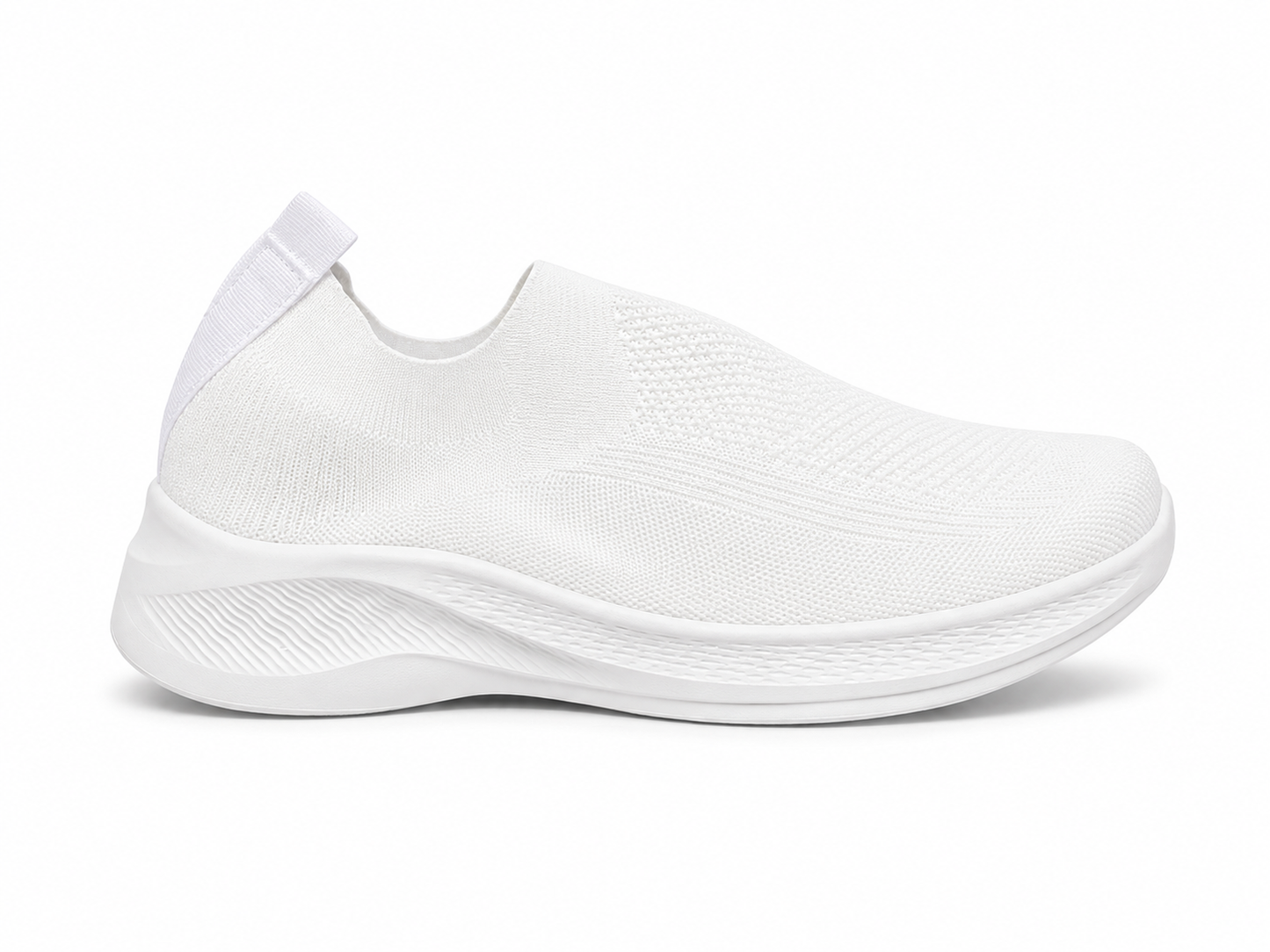 Zapatilla Slip-On Blanca Knit