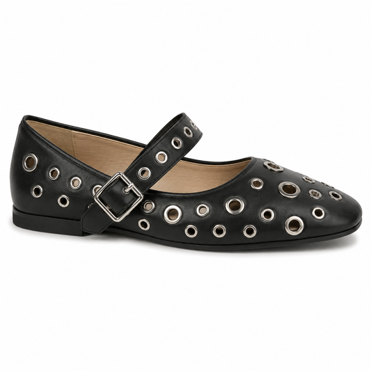 Bailarina Mary Jane con Ojales 1638 Black